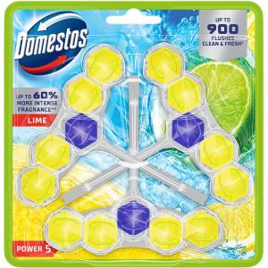 Domestos Power5 Блок за освежаване на тоалетни Варовик (3x50g) (8720182903143)