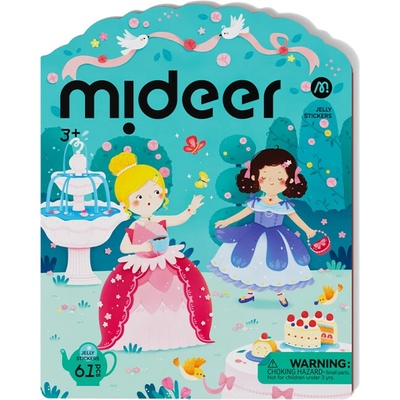 Mideer znovu použitelné gelové samolepky princezny 61 ks