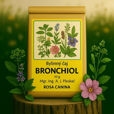 ROSA CANINA Bylinný Čaj Bronchiol Pro Dýchací Cesty a Úlevu Při Kašli 50 g