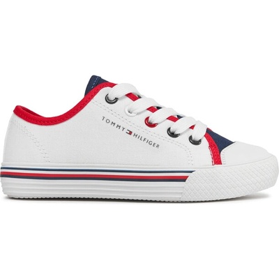 Tommy Hilfiger Кецове Tommy Hilfiger Low Cut Up Sneaker T3X9-33325-0890 M White/Blue/Red Y003 (Low Cut Up Sneaker T3X9-33325-0890 M)