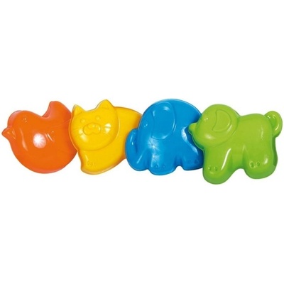 Bigjigs Формички за пясък Bigjigs - Животни, 4 броя (GW55857)