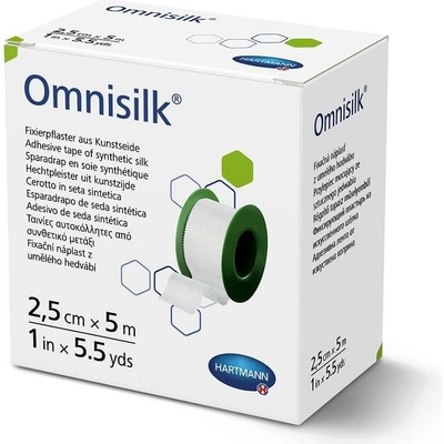 Omnisilk Fixační náplast z bílého hedvábí 2,5 cm x 5 m 1 ks
