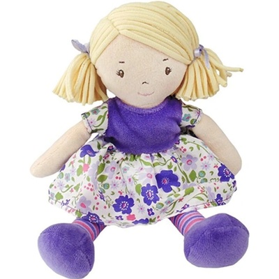 Bonikka Látková v kvietkovaných šatách Peggy Peggy malá ružová 25 cm