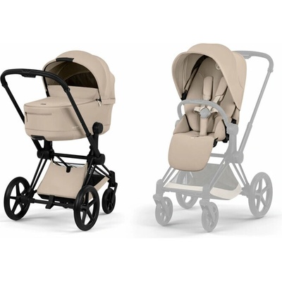 CYBEX Kombinovaný Priam 5.0 Cozy Beige Matt Black Frame Platinum 2026