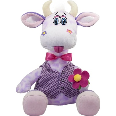 Амек Тойс Плюшена играчка Амек Тойс - Крава с цвете, лилава, 62 сm (41214)