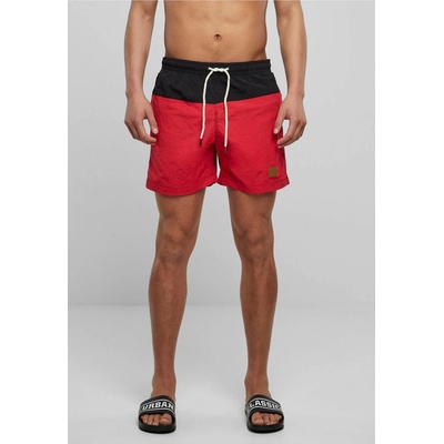 Urban Classics krátke nohavice Block Swim Shorts blk/red