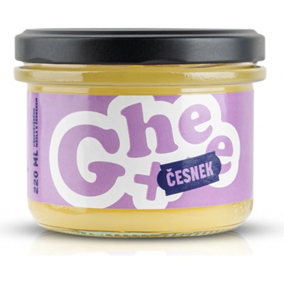 České Ghíčko Ghee+ přepuštěné máslo česnek 220 ml