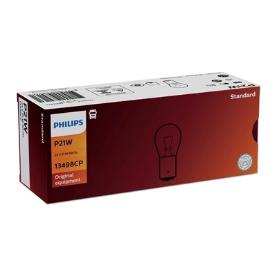 Philips Крушка, задни светлини philips p21w, 24v, 21w, 10 бр