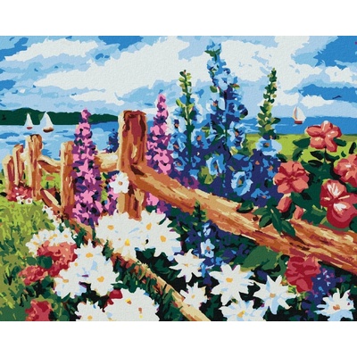 Zuty Malování Podle Čísel Rozkvetlé Květiny Na Louce 80 x 100 cm Plátno Rám