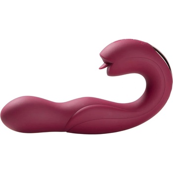 ostatní Joi - Rotating Head G-spot Vibrator & Clit Licker Maroon
