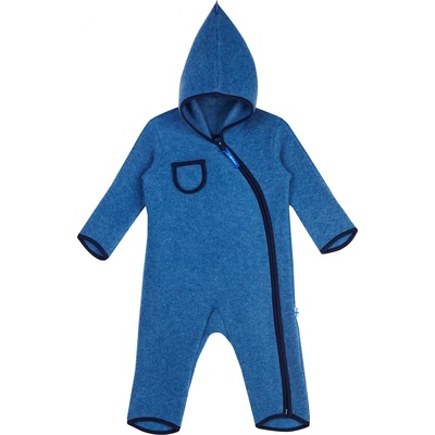 Finkid Детски цял костюм Finkid Kid's Puku Wool Overall - Real Teal / Navy - размер 60/70 (704-1738-0811)