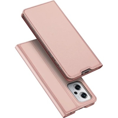 Pouzdro DUX stylové PU kožené Xiaomi Poco X4 GT 5G - růžovozlaté