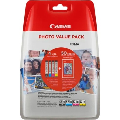 Canon CLI-571 Photo Value Pack BK/C/M/Y (BS0332C005AA)