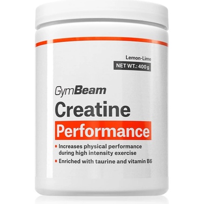 GymBeam Creatine Performance прах за подпомагане на спортните постижения вкус Lemon Lime 400 гр