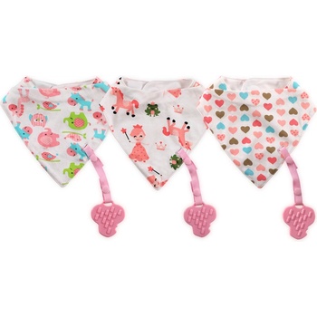 Image 1 of Baby Care ЛИГАВНИК БАНДАНА С ГРИЗАЛКА+ДЪРЖАЧ girl (10260180001)