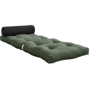 Karup Design Зелено-сив матрак за футон 70x200 cm Обвивка маслиненозелено/тъмносиво - Karup Design (814756734070)