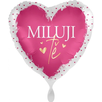 Premioloon Fóliový balón růžový srdce Miluji Tě