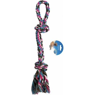 Duvo+ Lano dvojité s 2 uzlami so slučkou na ťahanie 50 cm