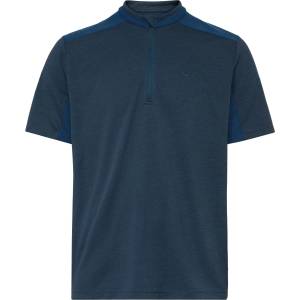 Vaude Фланелка с къс ръкав за колоездене Vaude Tamaro Half Zip Shirt IV Cycling jersey - Dark Sea Uni (056-3633-0613)