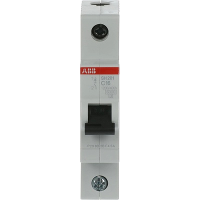 ABB АВТ. ПРЕДПАЗИТЕЛ SH201-C16 16A 1P 6kA curve C (M518005)