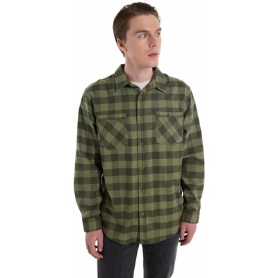 Burton Favorite flanelová košel'a dlhý rukáv buffalo plaid forest moss