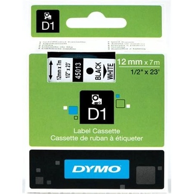 páska DYMO 45013 D1 Black On White Tape (12mm) (S0720530)