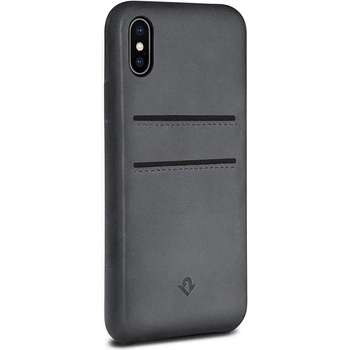 Twelve South Relaxed Wallet Leather Clip - кожен (естествена кожа) кейс за iPhone X (сив)