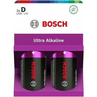 Bosch Ultra Alkaline D/ LR20, D, 1,5 V, 2 ks BOSCH-LR20UA2B/00