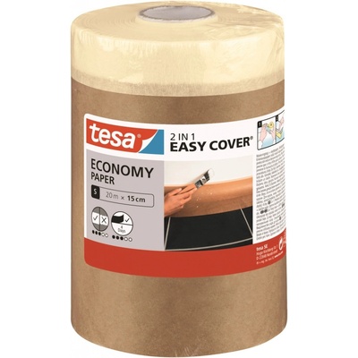 tesa krepová maskovacia páska s papierom 150 mm x 20 m