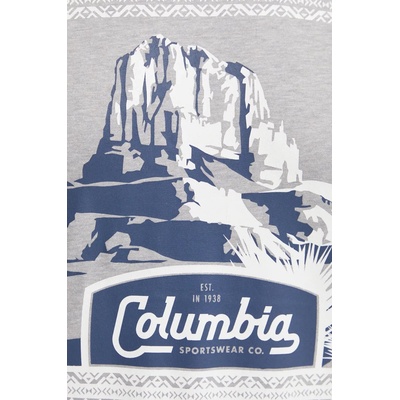 Columbia Памучна тениска Columbia CSC Seasonal Logo в сиво с принт 1991036 (1991036)