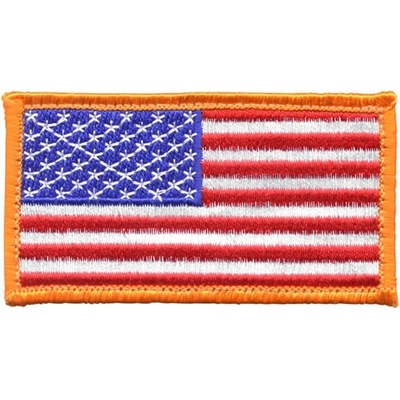 ROTHCO Nášivka US vlajka 4,5 x 8,5 cm ORANŽOVÝ LEM