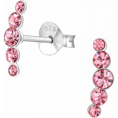 Mabell Dámské stříbrné náušnice ROSINKA Ag 925 CZ221A4S37084-PINKC45
