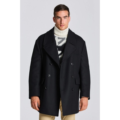 Gant D1. Oversized Wool Peacoat černá – Zboží Dáma