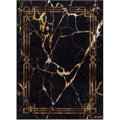 Dywany Łuszczów Miro 51333.801 Marble black / gold Černá