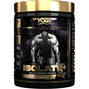 UnKrowned King Isolate+ Protein | with Whey Isolate, Egg Protein & Creatine [500 грама] Шамфастък - Кокос