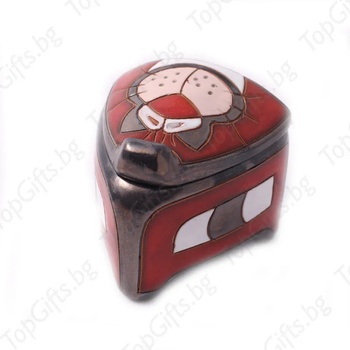 Image 1 of Керамична кутия за бижута голяма с котка