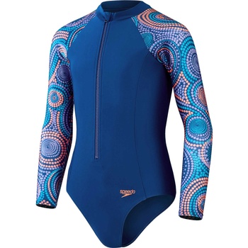 Speedo Цял бански girls long sleeve swimsuit