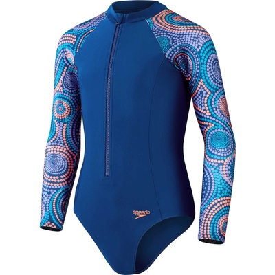 Speedo Цял бански girls long sleeve swimsuit