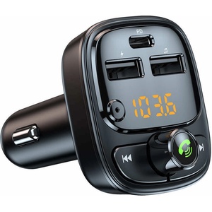 Blavec Блутут FM трансмитер и зарядно за кола за мобилни устройства - Blavec TR-06 Bluetooth FM Transmitter and Car Charger (TFMFTR06-B)