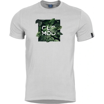 CloMod Къса тениска "Leaves", бяла (C090012-LE-00)