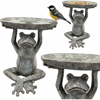 Exner Napájadlo pre vtáky Frog2 29,5 x 23 cm magnézium sivá