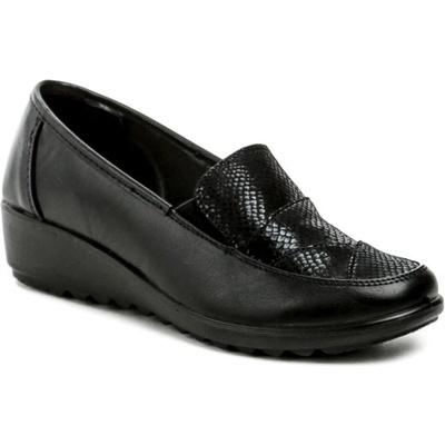 Wojtylko 7B24351C černé dámské mokasíny na klínku