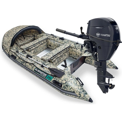 Gladiator C370 AL CAMO a Tohatsu MFS9,9CY S