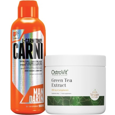 OstroVit Extrifit Liquid L-Carnitine 120000 + OstroVit Green Tea Powder