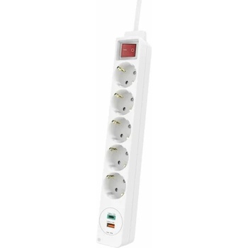 Image 1 of Hama 5 Plug + 2 USB 1,4 m Switch (133758)