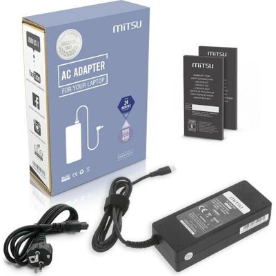 Nabíječka Mitsu 90 Watt USB-C na notebook 90W 5V 3A9V 3A12V 3A15V 3A20V 4.5A (black) - možnost vrátit zboží ZDARMA do 30ti dní – Zboží Živě