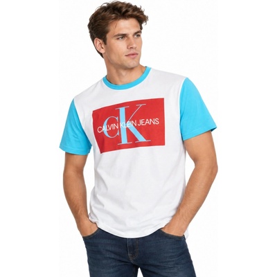 Calvin Klein pánské tričko s Krátkým Rukávem Iconic Bílé