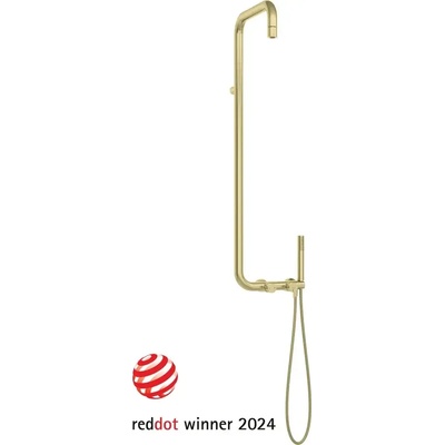 Матирано златна душ колона тип Дъжд Silia Brushed Gold