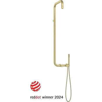 Матирано златна душ колона тип Дъжд Silia Brushed Gold