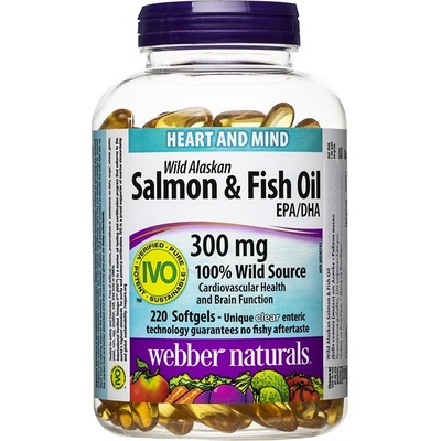 Webber Naturals Salmon & Fish Oil, 220 софтгел капсули, Webber Naturals (3398 WN)